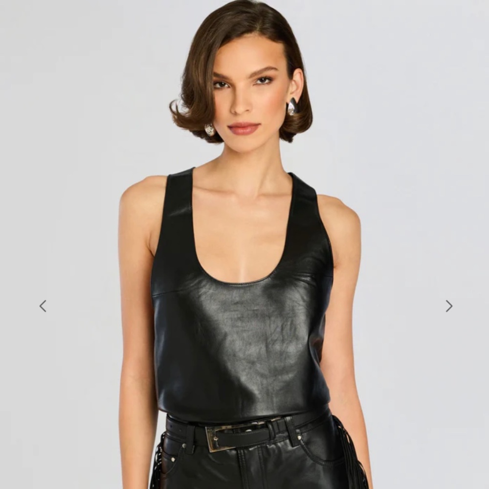 Elizabeth Leather Tank Top